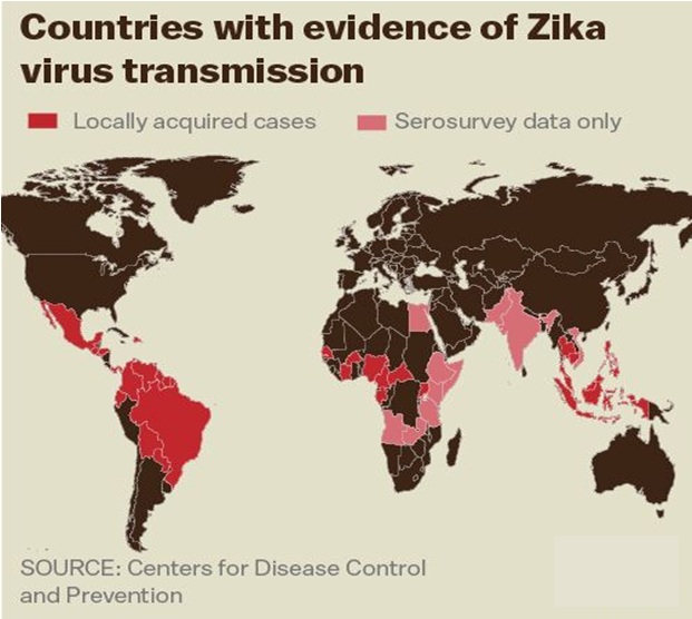 countries-affected-with-Zika-virus
